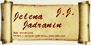 Jelena Jadranin vizit kartica
